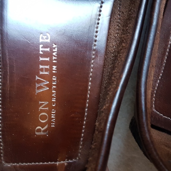 RON WHITE Leather Driving Loafer Flats Shoe Size 40 - Picture 9 of 9